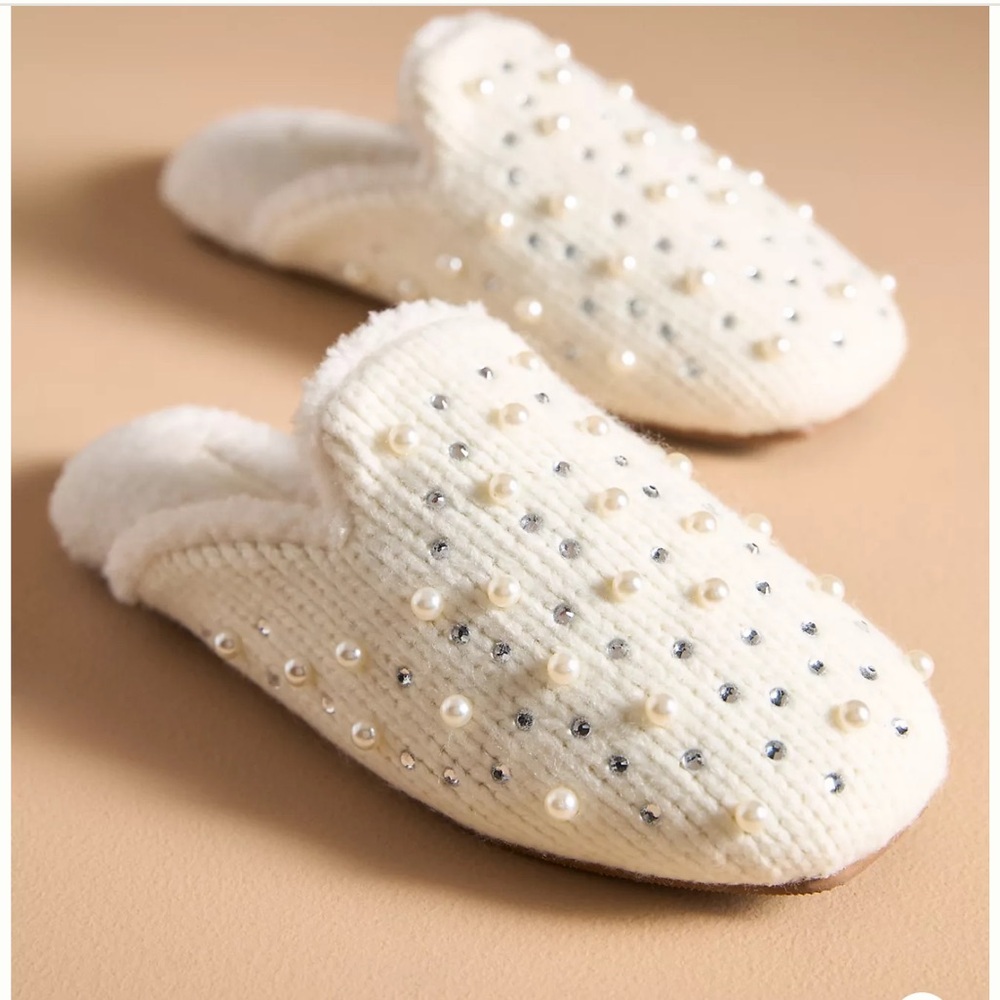 Maeve Embellished Knit Slippers